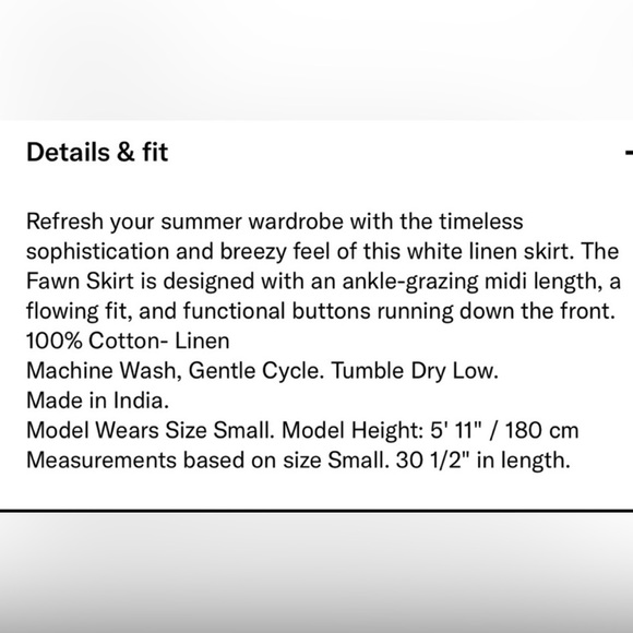 Roller Rabbit Fawn MIDI Linen Skirt-L - Picture 12 of 12